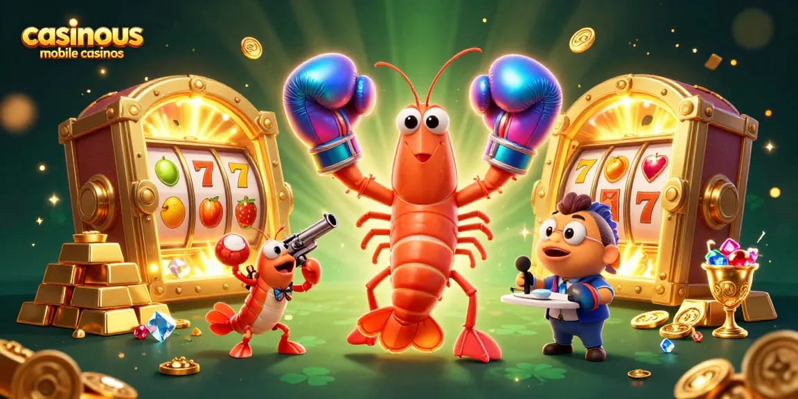 Engage with casinous mobile casinos featuring vibrant shrimp characters and dazzling treasures.