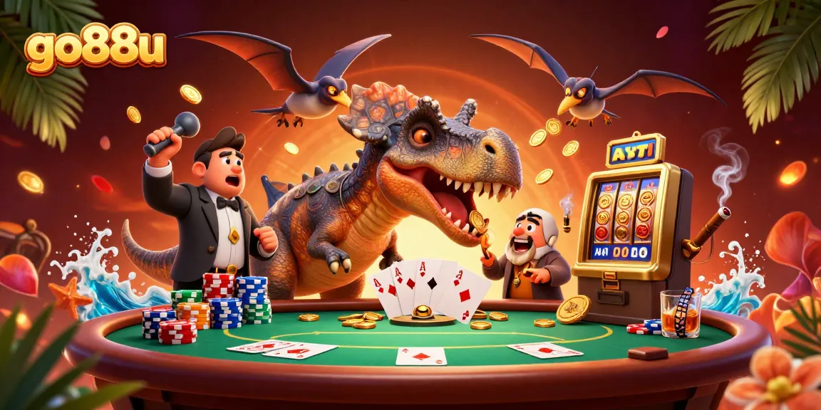 Catch jackpot coins at go88u with a pachycephalosaurus and dynamic casino elements.