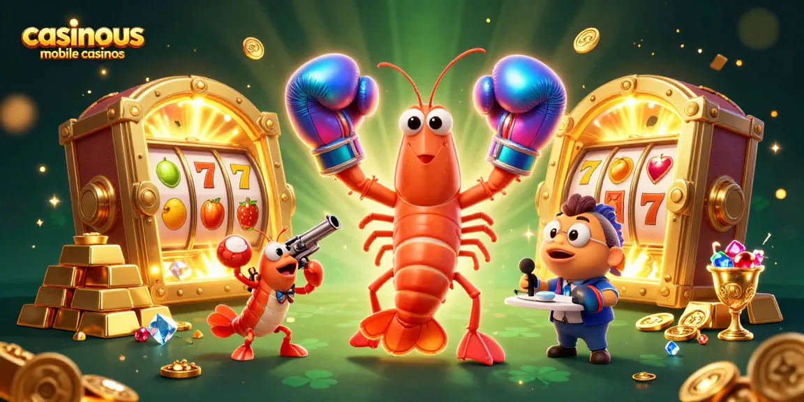 Engage with casinous mobile casinos featuring vibrant shrimp characters and dazzling treasures.